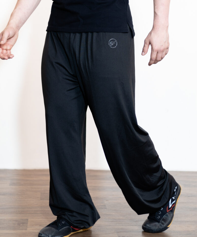 Black Loose Lantern Trousers Front
