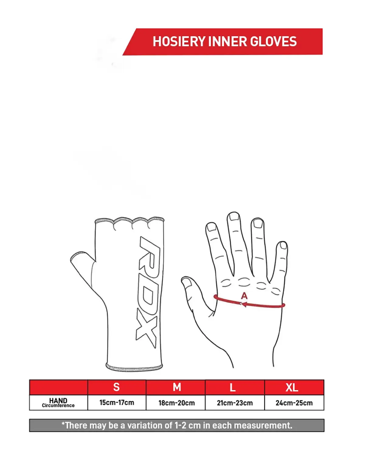 Hand wraps SIze Guide